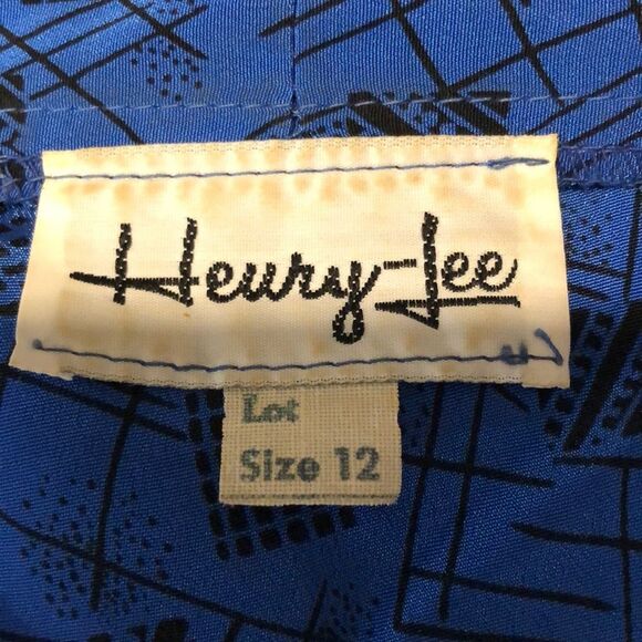 Vintage Henry Lee 2 Piece Belted Geometric Print Dress & Jacket 12 - Picture 8 of 10